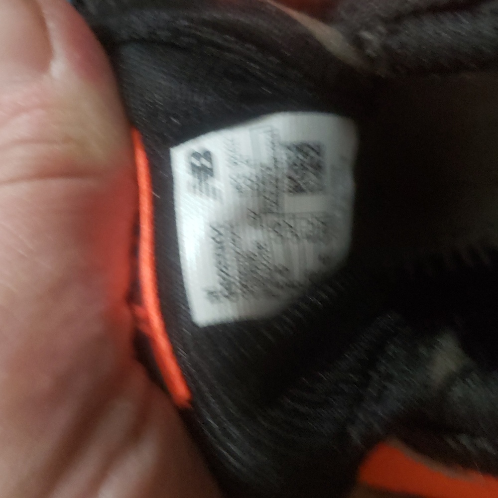 New Balance Kids' Black and Orange Sneakers - Picture 5 of 6